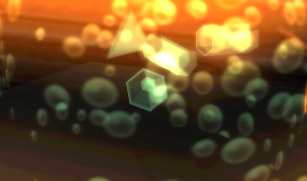 geometric shapes suspended with bubbles - Torley Olmstead