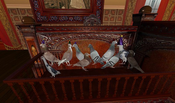wait a sec, the jury consists of pigeons, some wearing party hats! - Torley Olmstead