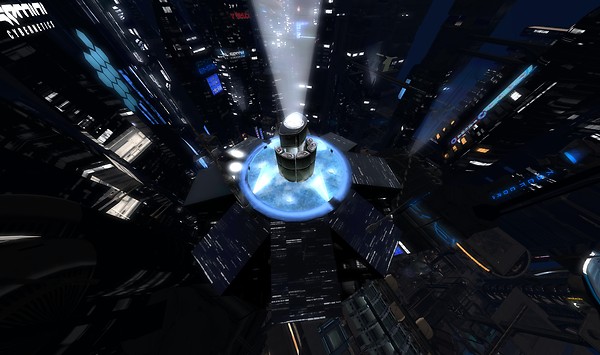 cool blue fountain on top - Torley Olmstead