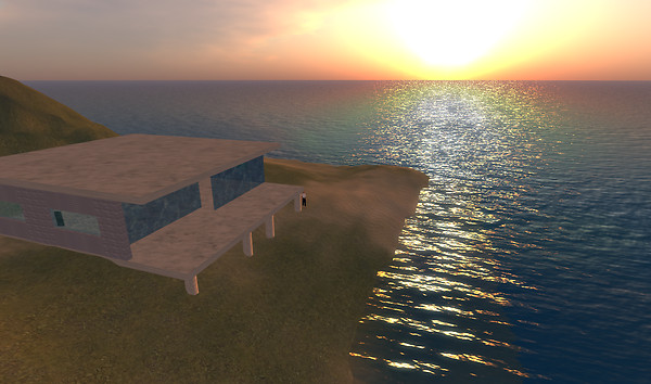 OpenSim - sunset at my son's house