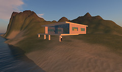 OpenSim - sunset at my son's house