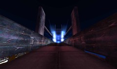 blue glow at the end of the bridge - Torley Linden