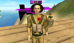 Melchizedek Blauvelt in Veterans Day uniform with red poppy - Torley Linden