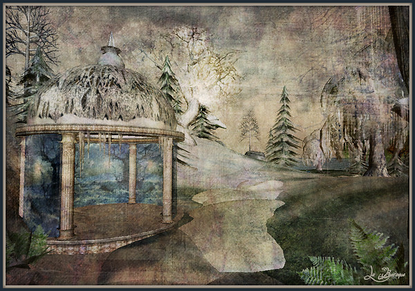 A temple in white