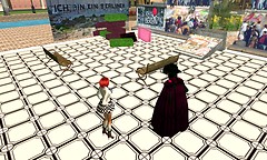 watching the color wall repeatedly fall and change with artist 
 Lilli Diker - Torley Linden
