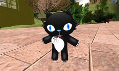 Rabel Jameson is a cel shaded tiny cat with a penny farthing badge! - Torley Linden