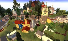 varied buildings arranged around the hills - Torley Linden
