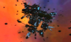 another angle -- are those solar power collectors? asteroid field
 adds to  realism - Torley Olmstead