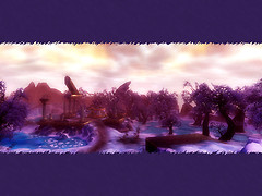 Peaceful landscape in a war country