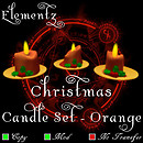 Elementz Christmas Candles - Orange -