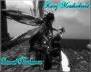 Dragonfly Missy and her lammerz BandW