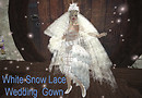 whithe Snow Lace wedding gown sing 03