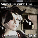 Snowman earring
