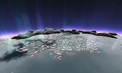northern lights, cracked ice - Torley Olmstead