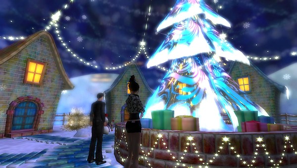 HPMD christmas tree in second life