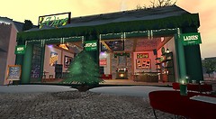 The Vine decorated for Christmas