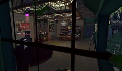 The Vine decorated for Christmas