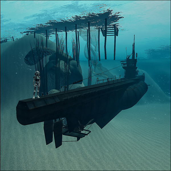 LPP Rusted U-Boat VII (scripted)