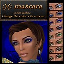 mascara blue green