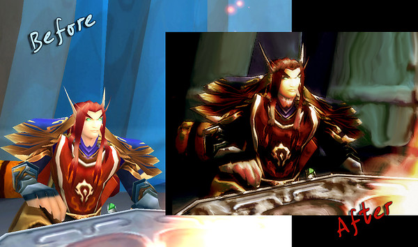 Before and after: A portrait sample
