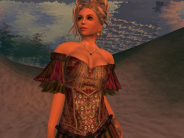 Chimera models her Romany gown - Chimera Cosmos