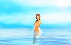 Bathing in the ocean