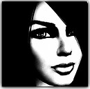 Melli portrait in black and white
