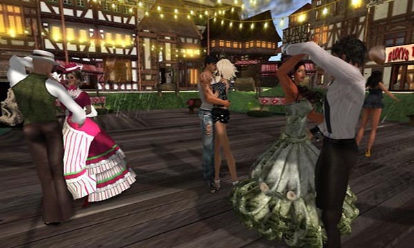 Dancing at OLD EUROPE VILLAGE SQUARE at sunrise jazz