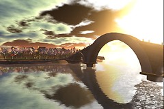 Sunset and the bridge - Raul Crimson