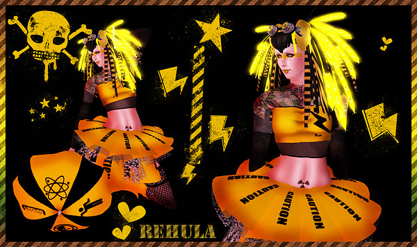 Rehula cybergoth caution