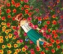 Iskra in flowers