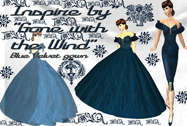 gone w the wind bluevelvet gown_005