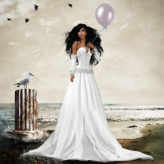 Diana with a balloon