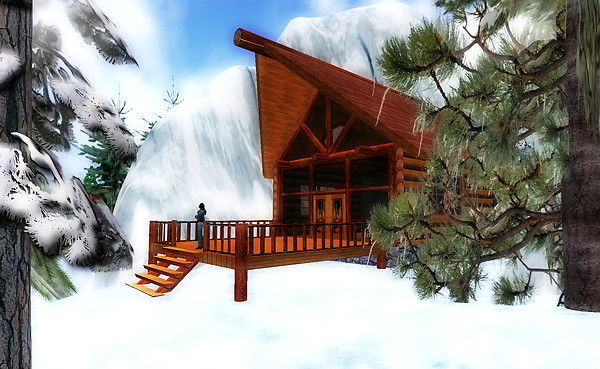 Nakiska Cabin in the trees