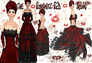 The romantic red gown sexy dep plung back_001
