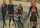 Black Diva Latex sexy mini -pant set_001