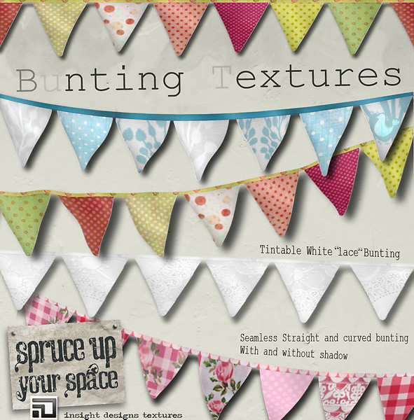 Bunting Textures by insight designs