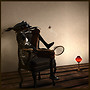Black Khepri with Butterfly