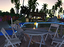 Pool side sunset
