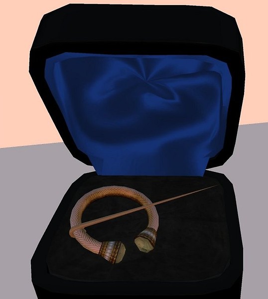 Celtic Penannular Cloak/Kilt-pin with milk ambers
