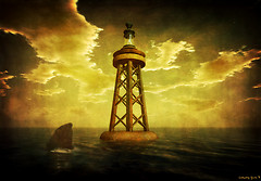 A shark and a buoy