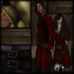 CAT Celtic Tunic - Ruby512