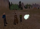 Group near graveyard