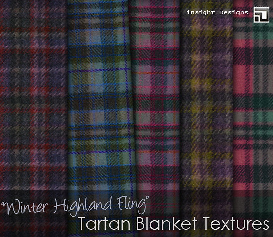 winter highland fling tartan blanket textures by insight designs