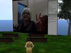 Liz waves from AdobeConnect - chimera.cosmos