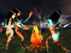 Three Hecateas Fire Dance for Manitu
