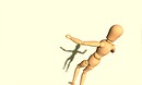 minimalist shadow cast with wooden art doll mannequin - torley.linden
