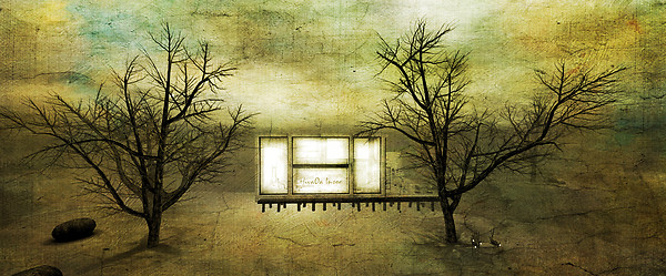 The trees and the house
