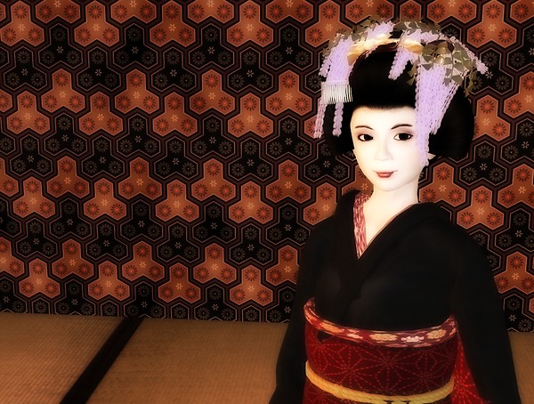 舞妓-藤の花かんざし