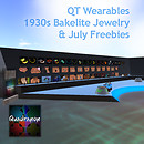 QT wearables with 1930s jewelry copy